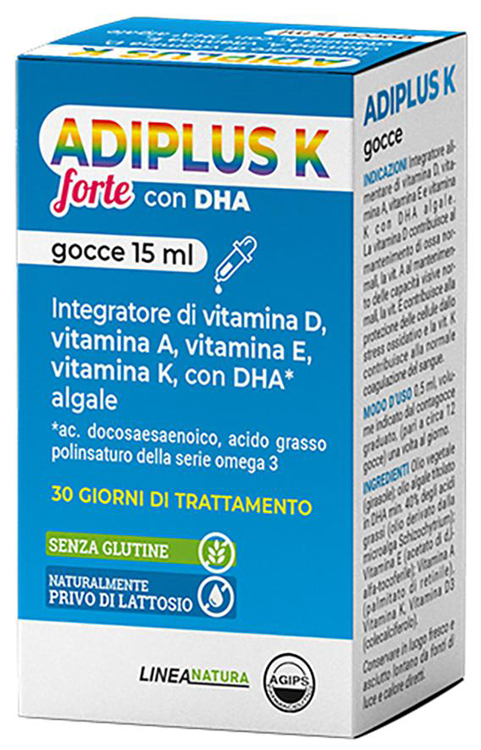 ADIPLUS K FORTE CON DHA GOCCE FLACONCINO 15 ML - Pharmaleader