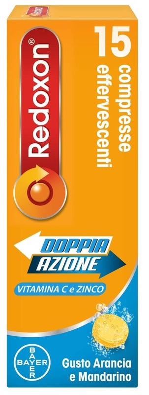 REDOXON DOPPIA AZIONE 15 COMPRESSE EFFERVESCENTI VITAMINA C ZINCO ARANCIA E MANDARINO 45,78 G - Pharmaleader