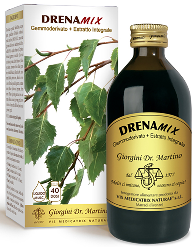 DRENAMIX GEMMODERIVATO + ESTRATTO INTEGRALE SENZA ALCOOL 200 ML 40 DOSI - Pharmaleader