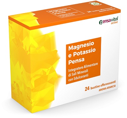 MAGNESIO E POTASSIO ARANCIA PENSA 24 BUSTINE EFFERVESCENTI - Pharmaleader