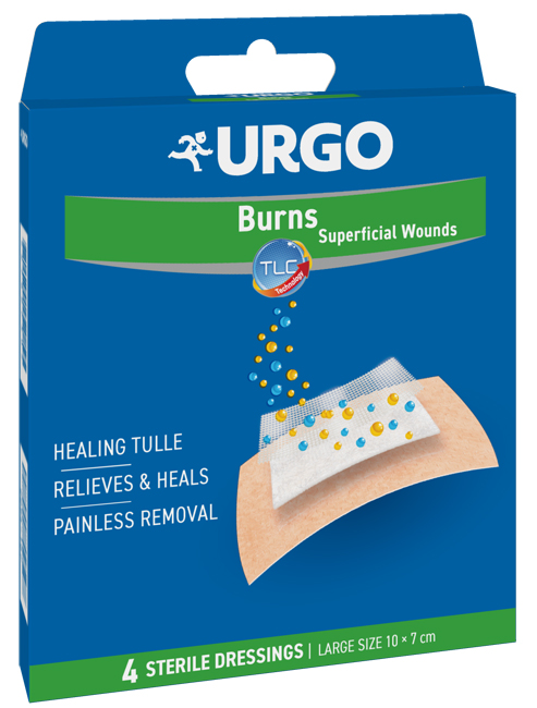 URGO CEROTTO PER USTIONI E FERITE 100X70 MM 4 PEZZI - Pharmaleader