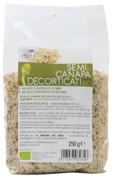 FSC SEMI DI CANAPA DECORTICATI BIO AD ALTO CONTENUTO DI FIBRA 250 G - Pharmaleader