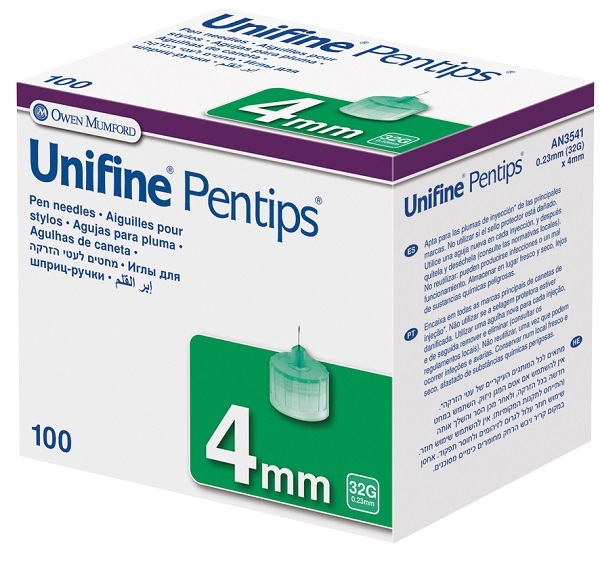 AGO PER PENNA DA INSULINA UNIFINE PENTIPS GAUGE 32 4 MM 100 PEZZI - Pharmaleader
