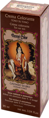 HENNE NUANCE CASTANO SCURO CREMA HENNE COLOR CREMA COLORANTE PRONTA ALL'USO - Pharmaleader