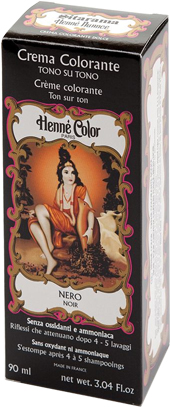 HENNE NUANCE NERO CREMA HENNE COLOR CREMA COLORANTE PRONTA ALL'USO - Pharmaleader