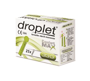 LANCETTE PUNGIDITO DROPLET COMFORT MAX GAUGE 33 25 PEZZI - Pharmaleader