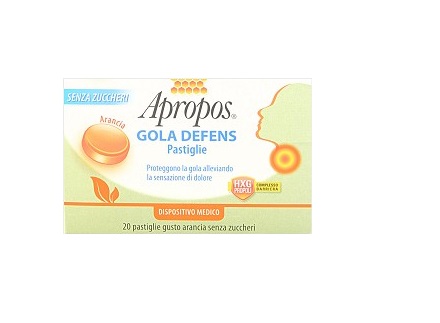APROPOS GOLA DEFENS ARANCIA PASTIGLIE SENZA ZUCCHERI AGGIUNTI - Pharmaleader