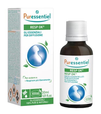 MISCELA RESP OK OLI ESSENZIALI PER DIFFUSIONE 30 ML PURESSENTIEL ECOCERT - Pharmaleader