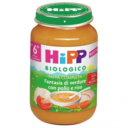 HIPP BIO PAPPA PRONTA FANTAS VERD POLLO RISO 190 G - Pharmaleader