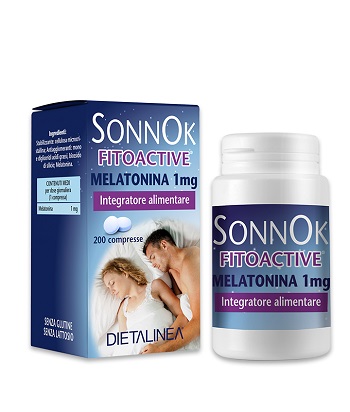 SONNOK FITOACTIVE MELATONINA 1MG 200 COMPRESSE DIETALINEA - Pharmaleader