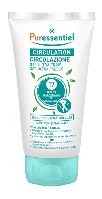 PURESSENTIEL GEL ULTRA FRESCO CIRCOLAZIONE 17 OLI ESSENZIALI 125 ML - Pharmaleader