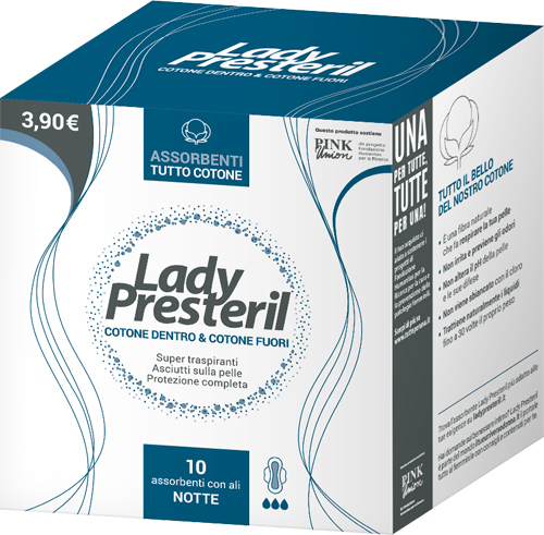 LADY PRESTERIL COTONE DENTRO & COTONE FUORI 10 ASSORBENTI CON ALI NOTTE PROMO - Pharmaleader