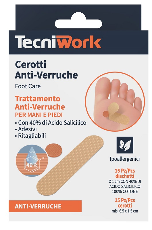 CEROTTO ANTI VERRUCHE PIEDI 15 + 15 PEZZI - Pharmaleader