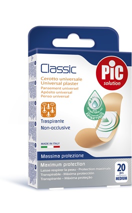 CEROTTO PIC CLASSIC 19X72 MM ANTIBATTERICO 20 PEZZI - Pharmaleader