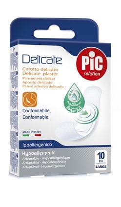 CEROTTO PIC DELICATE 25X72 MM ANTIBATTERICO 10 PEZZI - Pharmaleader