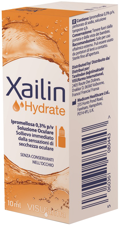 XAILIN HYDRATE GOCCE OCULARI IPROMELLOSA 0,3% FLACONE MULTIDOSE 10 ML - Pharmaleader