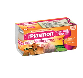 PLASMON OMOGENEIZZATO VITELLO - PROSCIUTTO 4 X 80 G - Pharmaleader