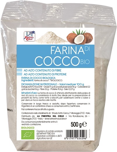 FSC FARINA DI COCCO BIO AD ALTO CONTENUTO DI FIBRA 500 G - Pharmaleader