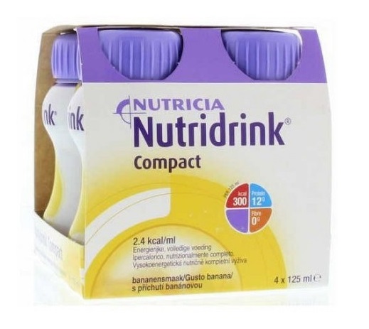 NUTRICIA NUTRIDRINK COMPACT GUSTO BANANA 4 BOTTIGLIE DA 125 ML - Pharmaleader