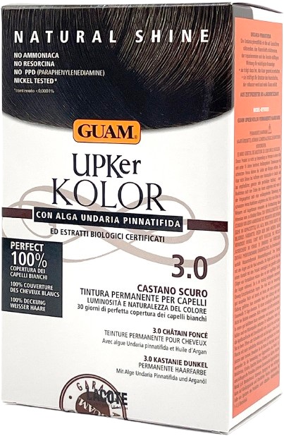 GUAM UPKER KOLOR TINTA CAPELLI 3,0 CASTANO SCURO CON ALGA UNDARIA PINNATIFIDA - Pharmaleader