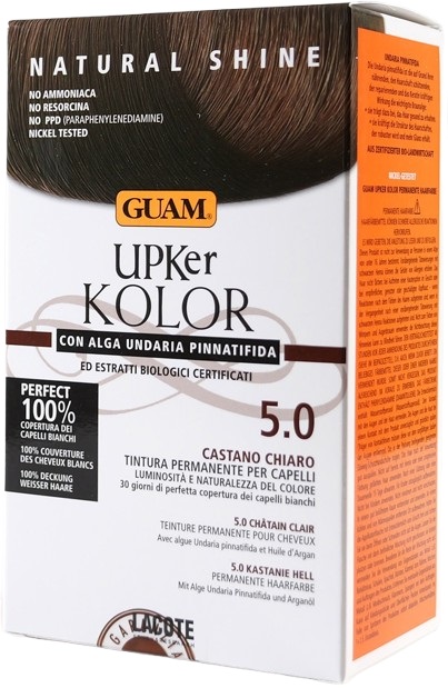 GUAM UPKER KOLOR TINTA CAPELLI 5,0 CASTANO CHIARO CON ALGA UNDARIA PINNATIFIDA - Pharmaleader