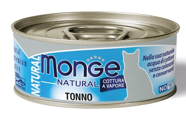 MONGE NATURAL QUALITY GATTO MONGE NATURAL TONNO DELL'ATLANTICO 80 G - Pharmaleader
