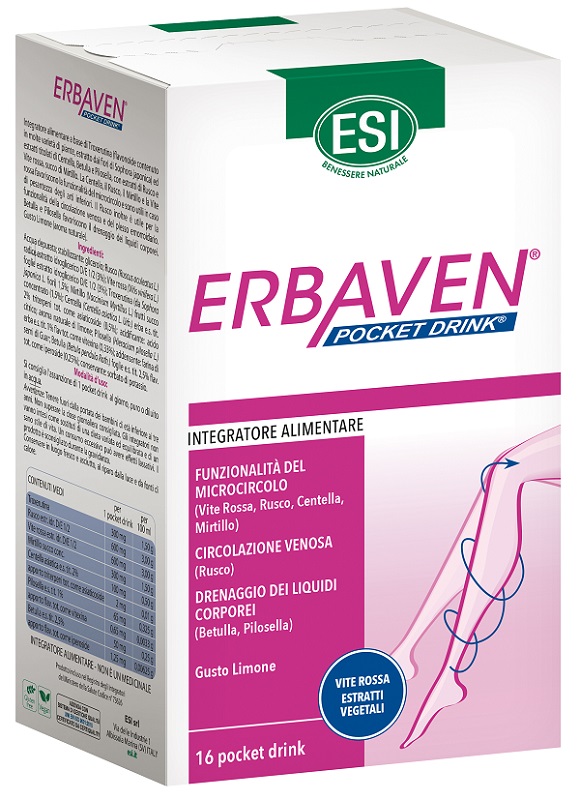 ESI ERBAVEN 16 POCKET DRINK X 20 ML GUSTO LIMONE - Pharmaleader