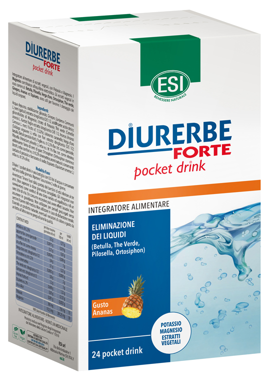 ESI DIURERBE FORTE POCKET DRINK ANANAS 24 X 20 ML - Pharmaleader