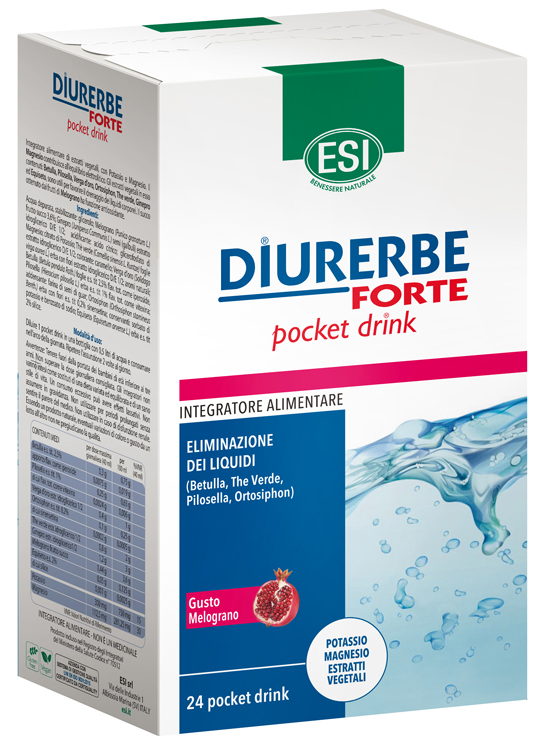 ESI DIURERBE FORTE POCKET DRINK MELOGRANO 24 X 20 ML - Pharmaleader