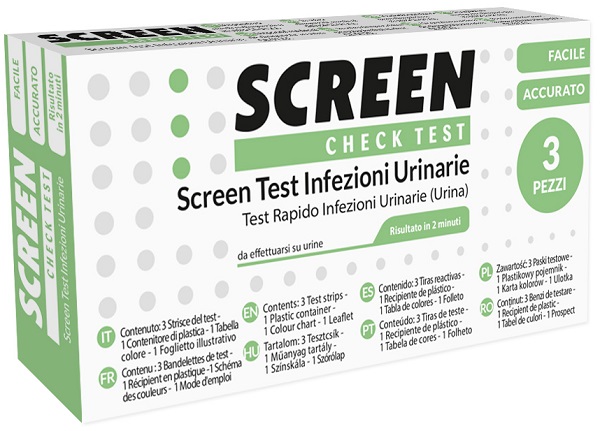 SCREEN TEST LEUCOCITI SANGUE NITRITO E PROTEINA URINA SCREEN TEST INFEZIONI VIE URINARIE 3 PEZZI - Pharmaleader