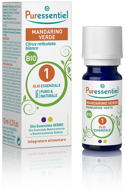 PURESSENTIEL MANDARINO VERDE OLIO ESSENZIALE BIO 10 ML - Pharmaleader