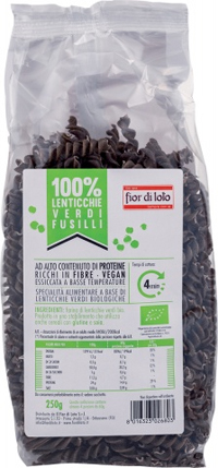 FUSILLI DI LENTICCHIE VERDI BIO 250 G - Pharmaleader