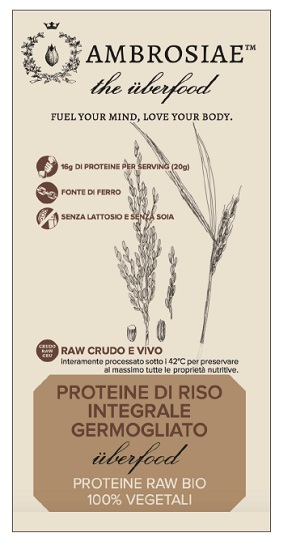 AMBROSIAE UBERFOOD PROTEINE DI RISO INTEGRALE GERMOGLIATO 200 G - Pharmaleader