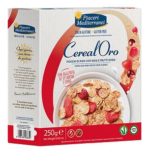 PIACERI MEDITERRANEI CEREALORO FIOCCHI DI RISO CON MAIS E FRUTTI ROSSI 250 G - Pharmaleader