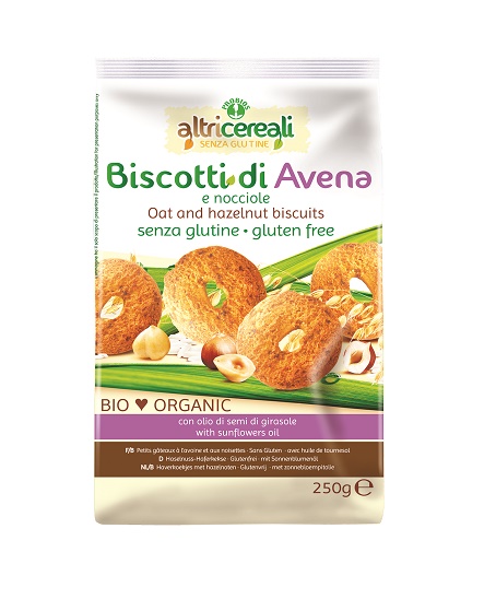 ALTRICEREALI BISCOTTI ALL'AVENA/NOCCIOLE BIO 250 G - Pharmaleader