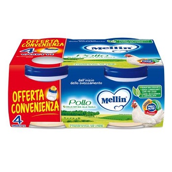 MELLIN OMOGENEIZZATO POLLO 4X80 G - Pharmaleader