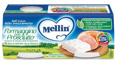 MELLIN BABY FORMAGGINO CON PROSCIUTTO 2 X 80 G - Pharmaleader