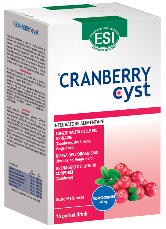 ESI CRANBERRY CYST POCKET DRINK 16 BUSTINE - Pharmaleader