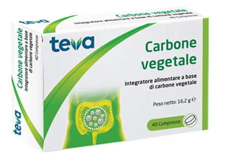 CARBONE VEGETALE TEVA 40 COMPRESSE 16,2 G - Pharmaleader