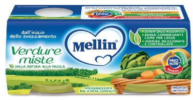 MELLIN OMOGENEIZZATO VERDURE MISTE 2 X 80 G - Pharmaleader