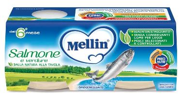 MELLIN OMOGENEIZZATO SALMONE 2 X 80 G - Pharmaleader