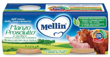 MELLIN OMOGENEIZZATO MANZO PROSCIUTTO CON VERDURE - Pharmaleader