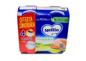 MELLIN OMOGENEIZZATO PROSCIUTTO 4 X 80G - Pharmaleader