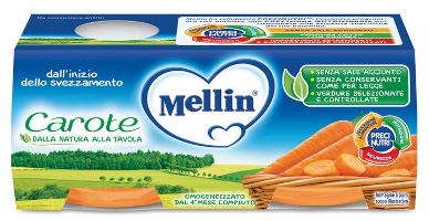 MELLIN OMOGENEIZZATO CAROTE 2 X 80 G - Pharmaleader