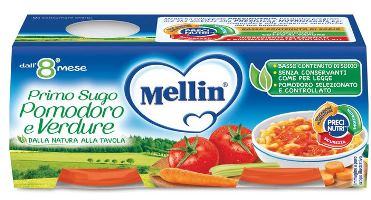 MELLIN PRIMO SUGO POMODORO E VERDURE 2 VASETTI DA 80 G - Pharmaleader