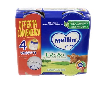 MELLIN OMOGENEIZZATO VITELLO 4 PEZZI X 80 G - Pharmaleader