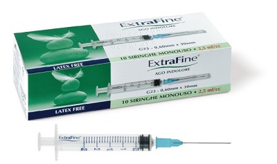 SIRINGA IPODERMICA EXTRAFINE 2,5 CC G23 0,60X30 10 PEZZI - Pharmaleader
