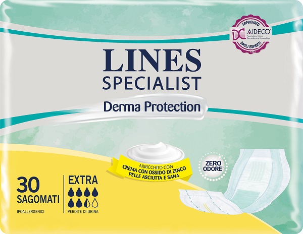 LINES SPECIALIST DERM PANNOLONE SAGOMATO EXTRA 30 PEZZI - Pharmaleader
