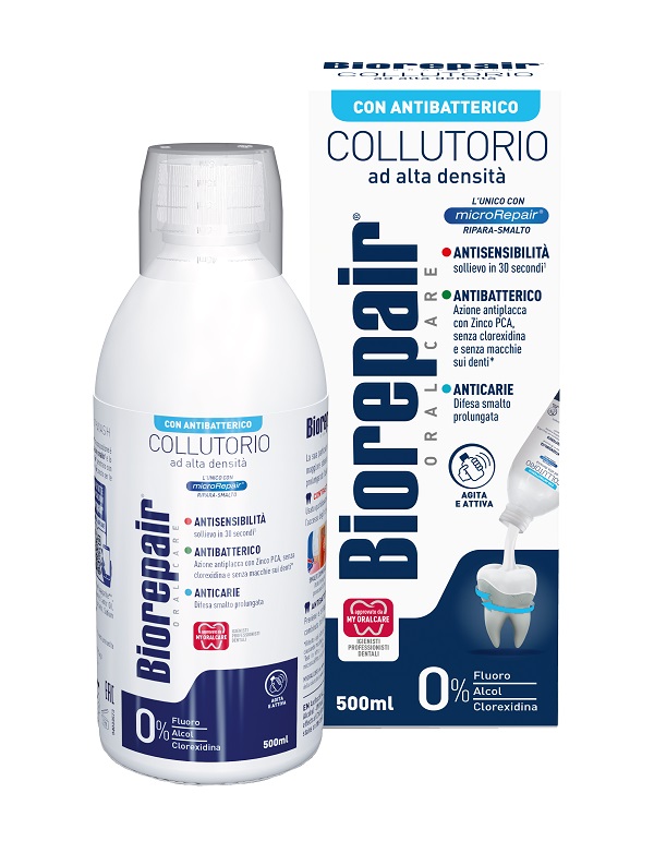 BIOREPAIR ORAL CARE COLLUTORIO ALTA INTENSITA' 3IN1 ANTISENSIBILITA', ANTIBATTERICO, ANTICARIE 500 ML - Pharmaleader