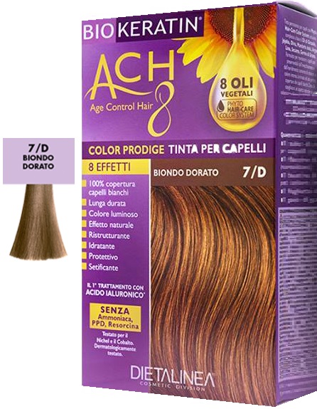BIOKERATIN ACH8 COLOR PRODIGE 7/D BIONDO DORATO - Pharmaleader
